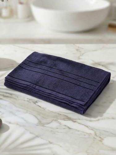 Image of Monte Carlo Essential 100% Cotton Bath Towel | 380 GSM Lightweight & Quick Dry | Soft Absorbent Compact Towel 60x120 cm | Bathroom Towel for Gym, Travel & Daily Use (Jazz) | Peacock Blue