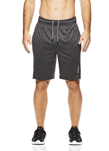 Reebok Men s Drawstring Shorts - Athletic Running & Workout Short - Charcoal Fireball Grey, Large