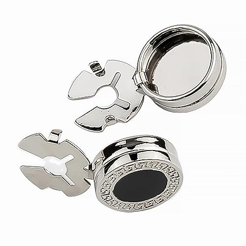 Button cover Mens Enamel black Button covers Used for Formal Business Wedding Tuxedo Shirt cuffs buttons cover2