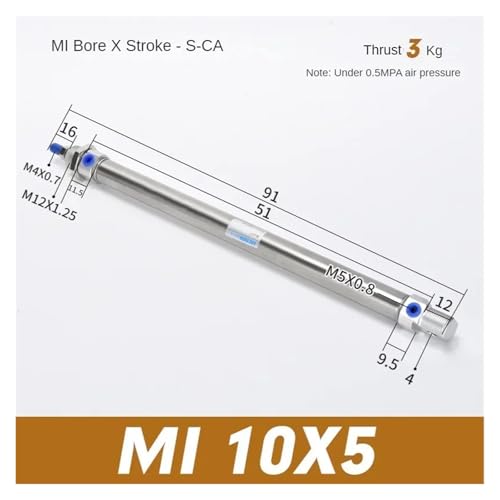 Cilindro de acero inoxidable MI10 CD85N10 con acabado de alta precisión mecánica 2