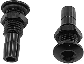 2PCS Model Boat Aluminum Alloy Connection Drain Water Nozzle Water Outlet Cooling Nozzle for RC Ship DIY Model Ship Motor Cooling Parts (M8 Black Style 2)