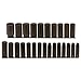 Proto Impact Socket Set, 1/2 In Dr, 25 pc (J74216)