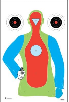 High Visibility Fluorescent B-21E Target Great for Indoor ranges Black, Orange, Blue & Green Size: 23" x 35"