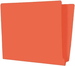 The File King End Tab Orange File Folder - Letter Size | Box of 100 | Full Side Folder for Medical Charts & Office Filing | Space for Jacket Labeling | 11-Point Fiber Construction | Made in The USA