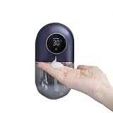 DENSAC Dispensador de Jabón Gel Champú Automático sin Contacto, dispensador de desinfectante de Manos, Recargable por USB, 320 mililitros sin Taladro Apto para Cocina, Baño, Hotel…