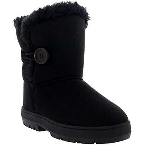 Holly Girls Button Winter Snow Boots Cover
