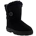 Holly Bouton Filles D'Enfants Hiver Fourrure Doublée Pluie Chaleureux Bottes - BLA31 - AEA0444 - Noir - Taille 31 EU