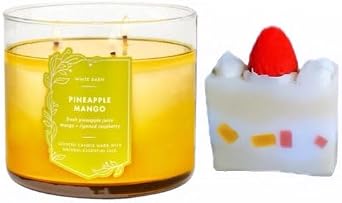 White Barn - Bath & Body Works- 3-Wick Scented Candle 14.5 OZ Burns 25-45 Hours with Diamond Soap Natural Pineapple Mango