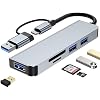 VIENON 5 in 1 Aluminum USB-C Hub with Memory Card Reader and 3 USB 3.0 Ports, for PC, Laptops, MacBook Pro/Air, iMac Pro, Surface and Tablet