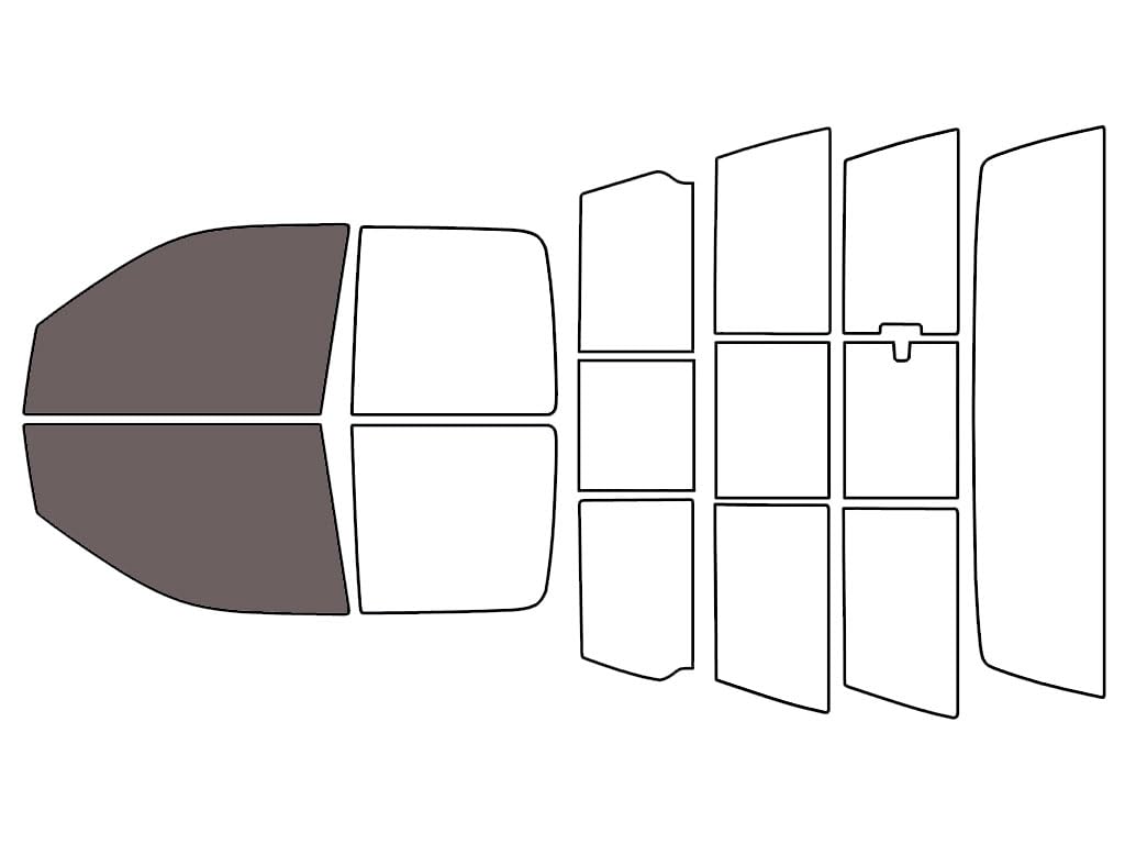 Rvinyl Window Tint Kit Compatible with Ram 1500 2014-2018 (4 Door Quad Cab) - Front Precut Kit - 35%
