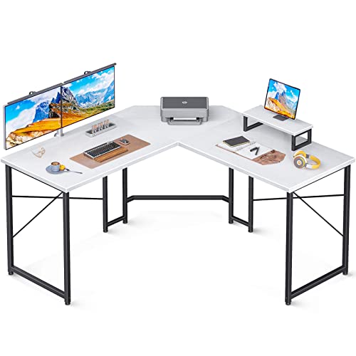 ODK l Shaped Gaming Desk 51inch, White