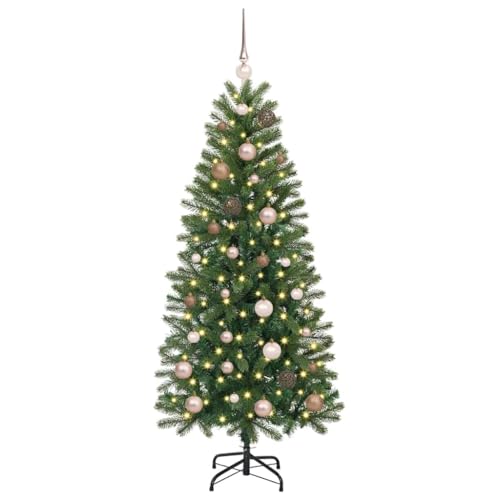 Árbol de Navidad artificial verde 150 cm con luces LED integradas 4