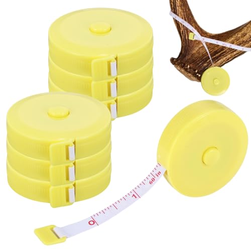 6 PCS Double Scale Antler Measuring Tapes for Deer and