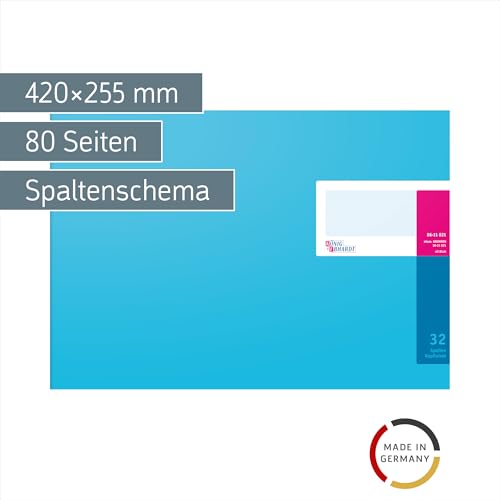 König & Ebhardt 8611821 Geschäftsbuch/Spaltenbuch (42,5 x 29,7cm, mit Kopfleiste 32 Spalten, 32 Zeilen, 80g/m², 40 Blatt, Drahtheftung)