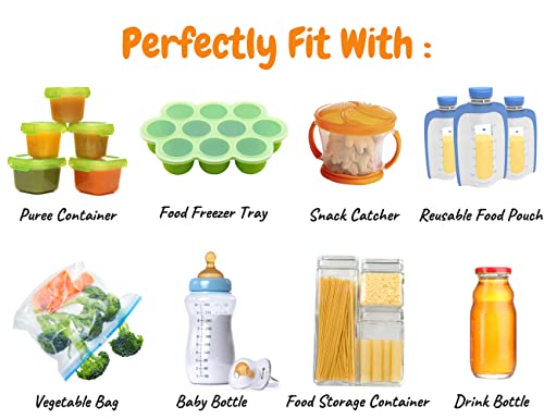 image for CHUBBIEE Baby Daycare Labels, Removable Write-On Date Labels for OXO T