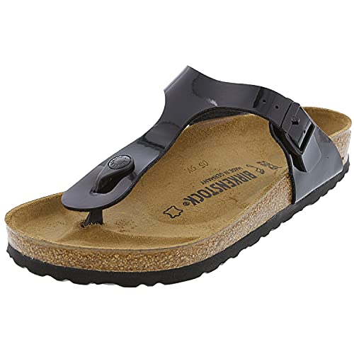 Birkenstock Women s GIzeh Thong Sandal, Black Patent, 37 M EU 6-6.5 B(M) US
