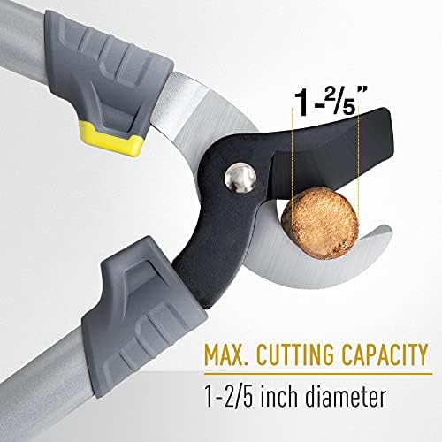 Colwelt Bypass Loppers 62CM, Branch Cutter with Carbon Steel Blade, Heavy Duty Garden Loppers Tree Trimmer Makes Clean Professional Cuts, Branch Lopper 3.5cm Cut Capacity