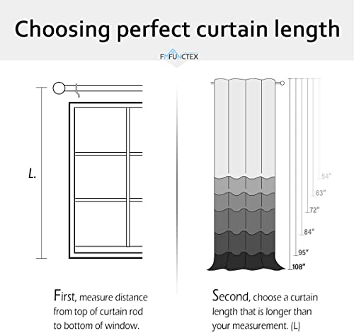 Fmfunctex Blue-White Sliding Door Curtain 84Inch Branch Tree Print 100 Inches Extra Wide Linen Semi Sheer White Grommet Curtain For Living Room Glass Door Patio Door 7Ft 1 Panel #TOP6