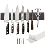 PATIKIL Wood Magnetic Knife Strip, 12Inch Magnetic Knife Holder, Dark Brown