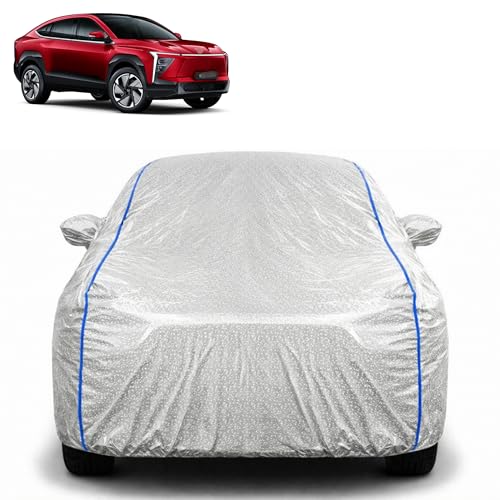 Image of Waterproof Car Cover for Mahindra XEV 9e | All Weather Protection | UV Resistant & Dustproof | Soft Cotton Lining to Prevent Scratches | Triple Stitched with Mirror Pockets & Elastic Hem