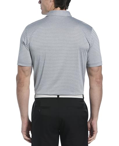 Polo de golf para hombre PGA Tour con mangas cortas y diseño a rayas jaspeadas miniatura 2