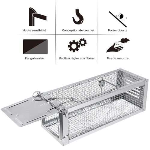 Ratzfatz Piège à Souris Vivant 31 × 13 × 12cm - Conçu en Allemagne - Piège à Rats de Haut de Gamme Efficace pour Attraper Les Souris, Les Mulots et Autres Rongeurs de Taille Similaire – vue 3