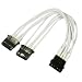 Produktbild Nanoxia 900400026 4-Pin Molex Y-Kabel, 20 cm, Weißer Einzelsleeve