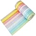 12 rotoli di nastro Washi Tapes, sottile pastello Scrapbook Nastro decorativo di colore arcobaleno per fai da te, artigianato, confezioni regalo, diario, album di ritagli