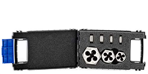 BaerCoil BAER SET HSS: Sechskant Schneidmuttern: M 3-12 - Schneidmutter Set - Schneideisen-Satz - Sechskantschneideisen Set - Sechskantmutter - Gewinde schneiden - Außengewindeschneider