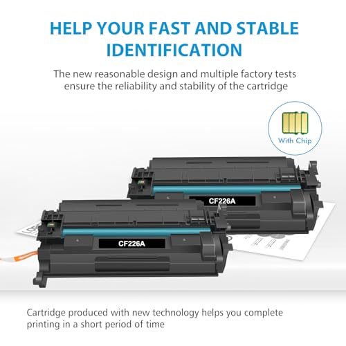 26A CF226A Toner Cartridge 2 Packs LaserJet Pro MFP M426fdn Compatible for HP 26A CF226A 26 26X Toner for Laser Jet Pro MFP M426dw M426fdw M426fdn M402dn M402n M402d M402dw Printer Ink (Black) by FIREINK - Used condition - Image 4