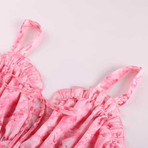 Image of Scarlet Darkness Summer Dresses for Women 2026 Floral Corset Dress Long Milkmaid Dress with Pocket