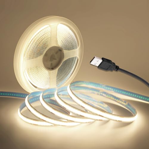 Tira Led USB COB 5V Natural Blanco 0.5 m 320 LEDs miniatura 1
