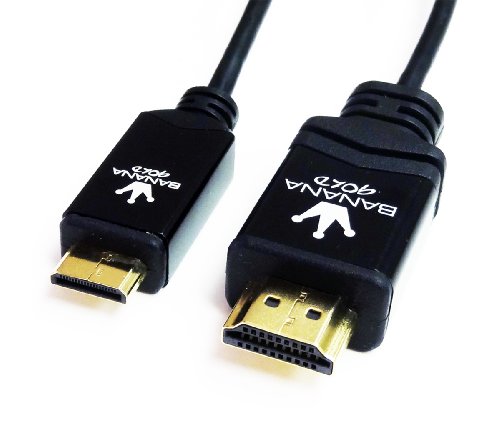 Banana Gold - Premium High Speed Hdmi (Type A) Male To Mini Hdmi (Type C) Male Cable - Support Ethernet, 3D, Audio Return Channel #TOP1