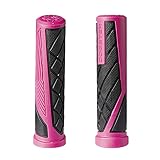 COGSTER Dash Bike Handlebar Slip-on Grips, Lightweight Rubber Grips for XC, MTB, BMX Bikes (Pink)