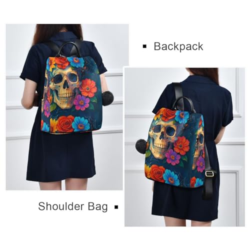 Sac à dos squelette à fausse fourrure et poches multiples - 7