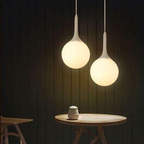 Plafond light led anti éblouissement avec globe suspendu opaque E27