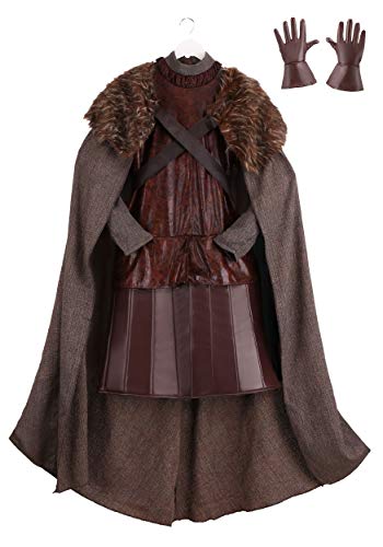 Adult Northern King Costume Mens Renaissance Costume With Faux Fur Cape Standard Brown #TOP5