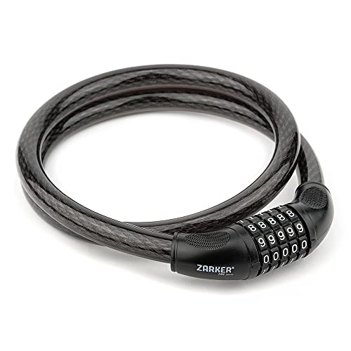 Zarker Mn Bike Lock - 4 Feet High Security 5 Digit Resettable Combination Coiling Bike Cable Lock, 1.2M X 20Mm #TOP6