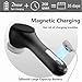 WOVAZUS Vibrating and Rotating Face Scrubber, Waterproof Rechargeable Facial Cleansing Brush, 8 Modes Face Brush for Exfoliating and Massaging, for Removing Blackhead（Matte Black）