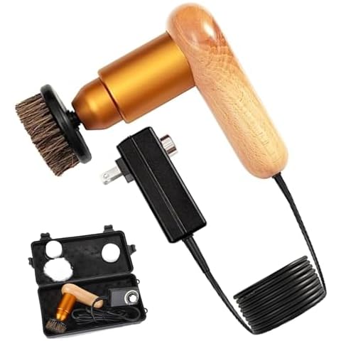 75W Power Electric Shoe Polisher, Adjustable 6 Speed Electric Polisher, Perfect for Leather Shoes and Sneakers, 3 Brush Heads,Time-Saving Solution for Shoe Cleaning (1) (Extra Large) Cover