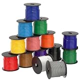 SUZCO 14 Rolls 100FT Automotive Primary Wire Spools Single Conductos Standards 14 Gauge SAE J1128, M1L56A & MS3450 CCA Low Voltage Electrical Hookup Wiring for Car Audio Stereo Trailer (1400FT Total)
