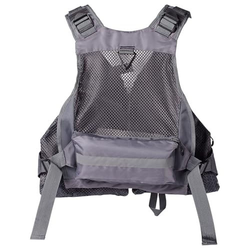 Bassdash Herren Angeln Weste Multifunktionsweste Anglerweste mit biszu max.20 Taschen für Fliegenfischen und Outdoor Freizeit