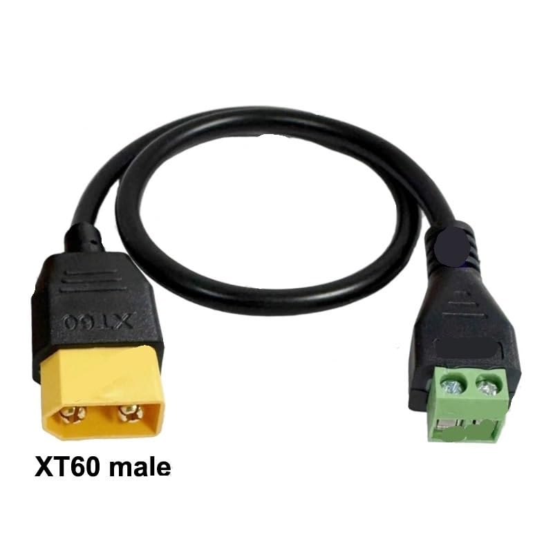 4Pz Cavo Adattatore XT60 a 2P Senza Saldatura | Cavo collegamento rapido caricabatterie RC(XT60 male)