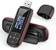 AGPTEK 40GB Tragbare USB MP3 Player 1 Zoll LCD Display USB Stick mit FM, Aufnahme, U3, Schwarz und Rot, 8GB Flash+32GB Karte