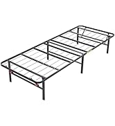 Classic Brands Hercules Black Heavy Duty Metal 14-Inch Platform Mattress Foundation Bed Frame - T...