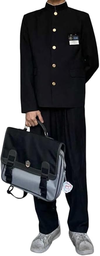 Amazon.co.jp: 学生服 上下セット 男子 制服 学ラン 詰襟 ラウンド襟 