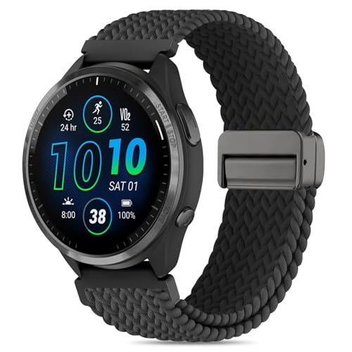 HQzon �i�C�����r���v�o���h Garmin Forerunner 965/955/945/935/970/fenix5/fenix6�ɑΉ� 22mm �ґg���C�o�b�N���X�g���b�v Garmin Instinct/Instinct2/Instinct3 4