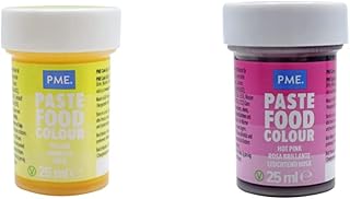 PME Colorante en Pasta Amarillo Luminoso 25 g & Colorante en Pasta Rosa Intenso 25 g