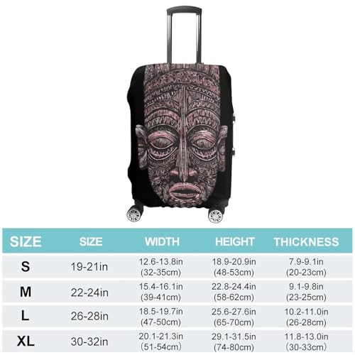 African Tribal Mask Africa Luggage Covers Washable Travel Suitcase Cover Elastic Baggage Protector2