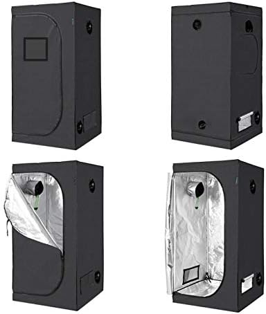 HNZXIB 120 * 120 * 200cm Indoor Plant Grow Tent w/Observation Window Mylar Non-Toxic